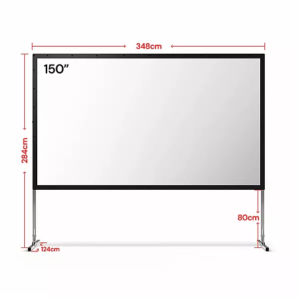 Valerion Outdoor Camping Portable Folding Matte White Screen 150