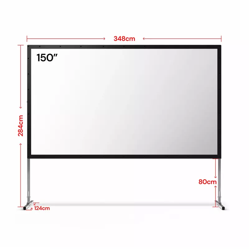 Valerion Outdoor Camping Portable Folding Matte White Screen 150