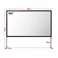 Valerion Outdoor Camping Portable Folding Matte White Screen 180
