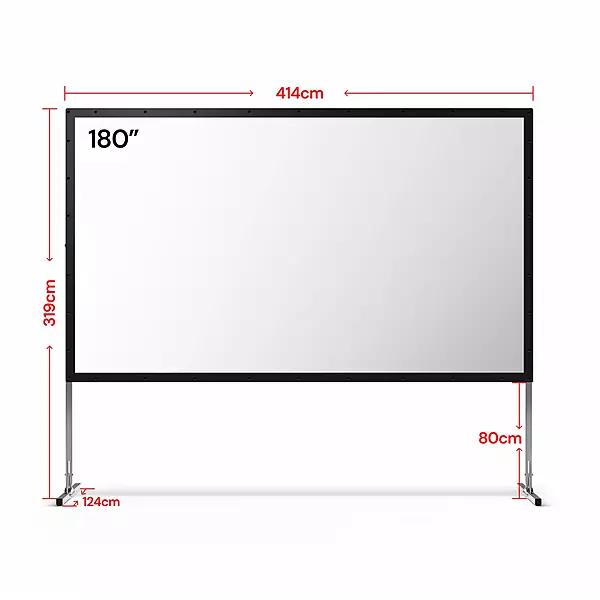Valerion Outdoor Camping Portable Folding Matte White Screen 180