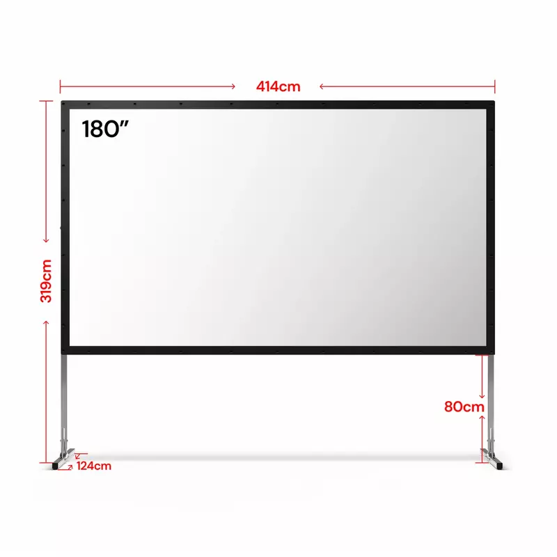 Valerion Outdoor Camping Portable Folding Matte White Screen 180