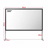 Valerion Outdoor Camping Portable Folding Matte White Screen 200