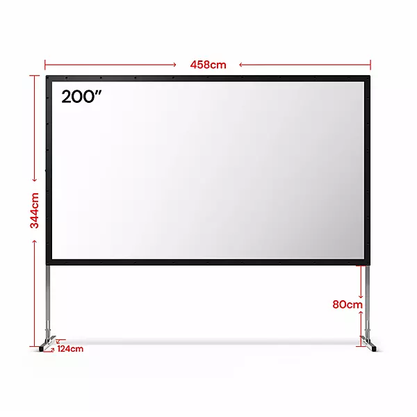 Valerion Outdoor Camping Portable Folding Matte White Screen 200