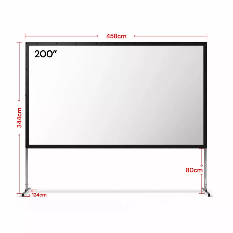 Valerion Outdoor Camping Portable Folding Matte White Screen 200