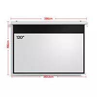 Valerion Backyard Weather Proof Motorized Drop Down Matte White Screen 120 Inches