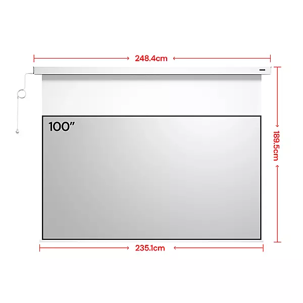 PureVision Anti-Speckle Motorized Matte White Screen 100 Inches