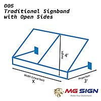 005 Traditional Signband with Open Sides (Frame only)