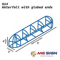 014 Waterfall Awning With Globed Ends (Frame only)