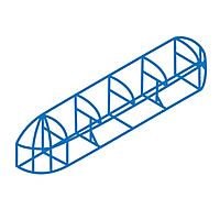 014 Waterfall Awning With Globed Ends (Frame only)