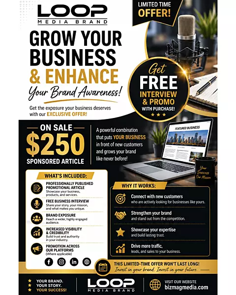 Free Social Media Promotion & Featured Business Interview (Paid Digital Article)