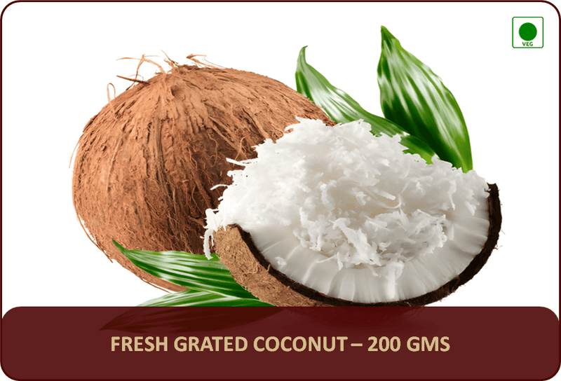 Freshly Grated Coconut - 200 Gms Freshly Grated Coconut - 200 Gms
