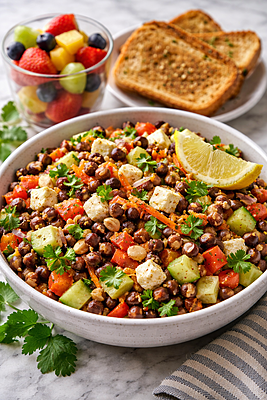 Lunch - Protein Rich Black Chick Pea Salad 32oz Pickup 4/13