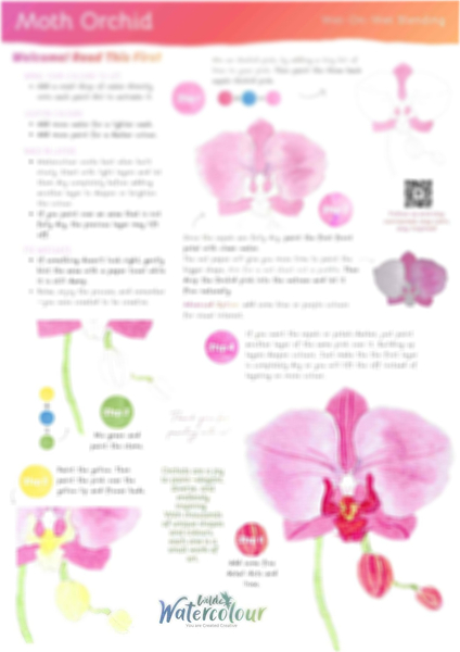Moth Orchid Instructions Poster
