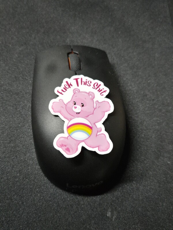 Fuck This Shit Rainbow Bear Sticker