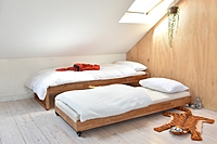 Wooden Sofa Cum Bed with Pull-Out Trundle – Space-Saving Daybed for Home & Guests Wooden Sofa Cum Bed with Pull-Out Trundle – Space-Saving Daybed for Home & Guests