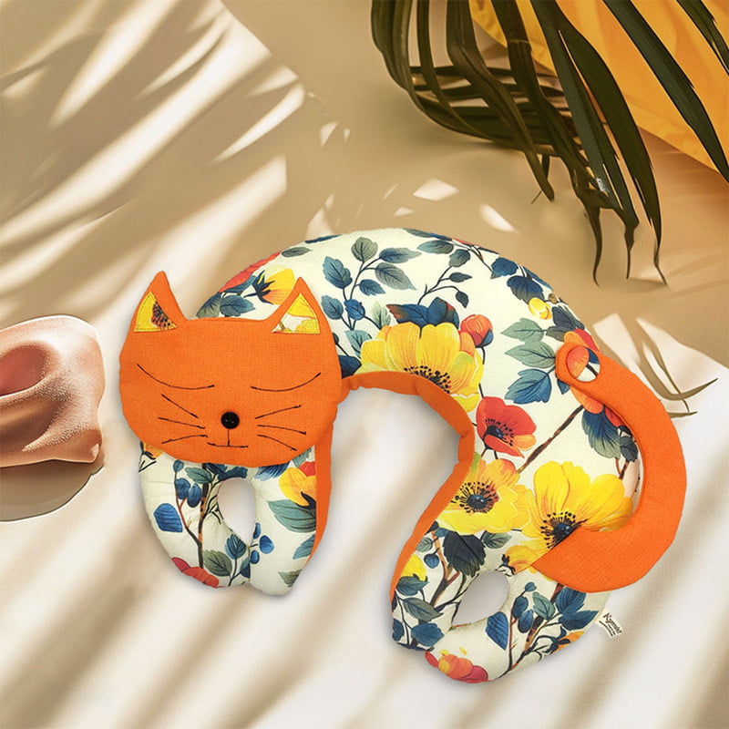Gối Cổ Mèo - Thủ Công Nhồi Bông, Vải Cotton Gối Cổ Mèo - Thủ Công Nhồi Bông, Vải Cotton