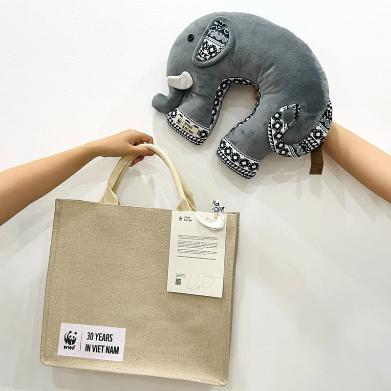 Gối Cổ Voi WWF - Thủ Công Nhồi Bông Gối Cổ Voi WWF - Thủ Công Nhồi Bông