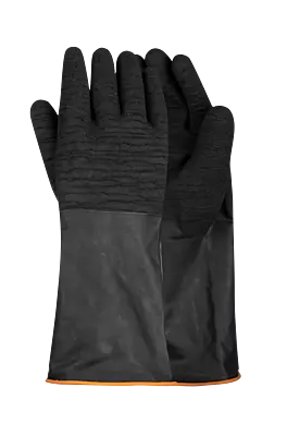 Pioneer Black Industrial Rubber Glove Rough Palm