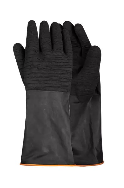 Pioneer Black Industrial Rubber Glove Rough Palm