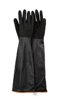 Pioneer Black Industrial Rubber Glove Rough Palm