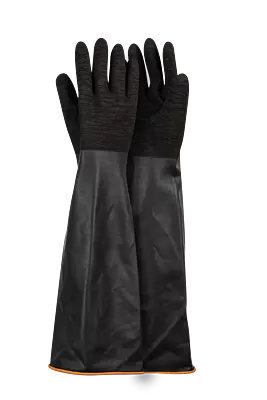 Pioneer Black Industrial Rubber Glove Rough Palm