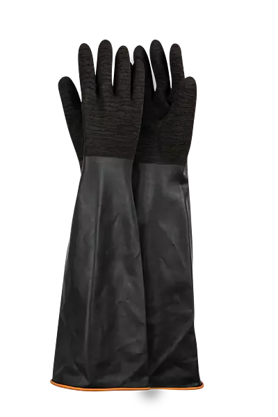 Pioneer Black Industrial Rubber Glove Rough Palm