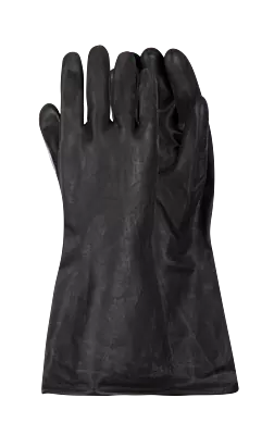Black Industrial Rubber Glove Smooth Palm