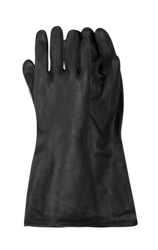 Black Industrial Rubber Glove Smooth Palm