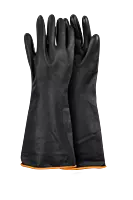 Black Industrial Rubber Glove Smooth Palm