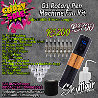 G1 Adjustable wireless stroke length tattoo pen Full kit G1 Adjustable wireless stroke length tattoo pen Full kit