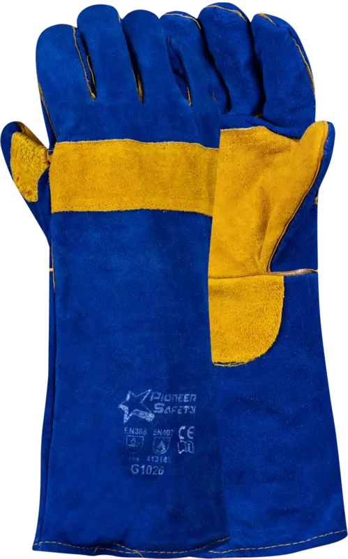 Pioneer Leather Blue Lined Double Palm