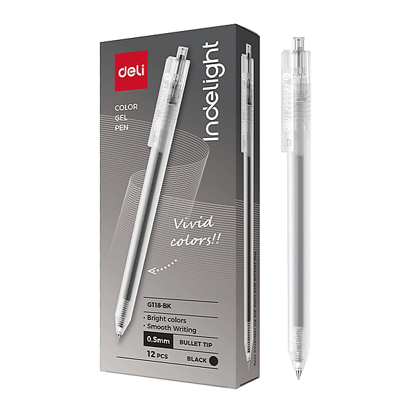 BOLÍGRAFO DE GEL - G118-BK