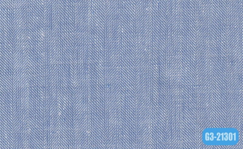 V LH255-3 BABY BLUE HERRINGBONE