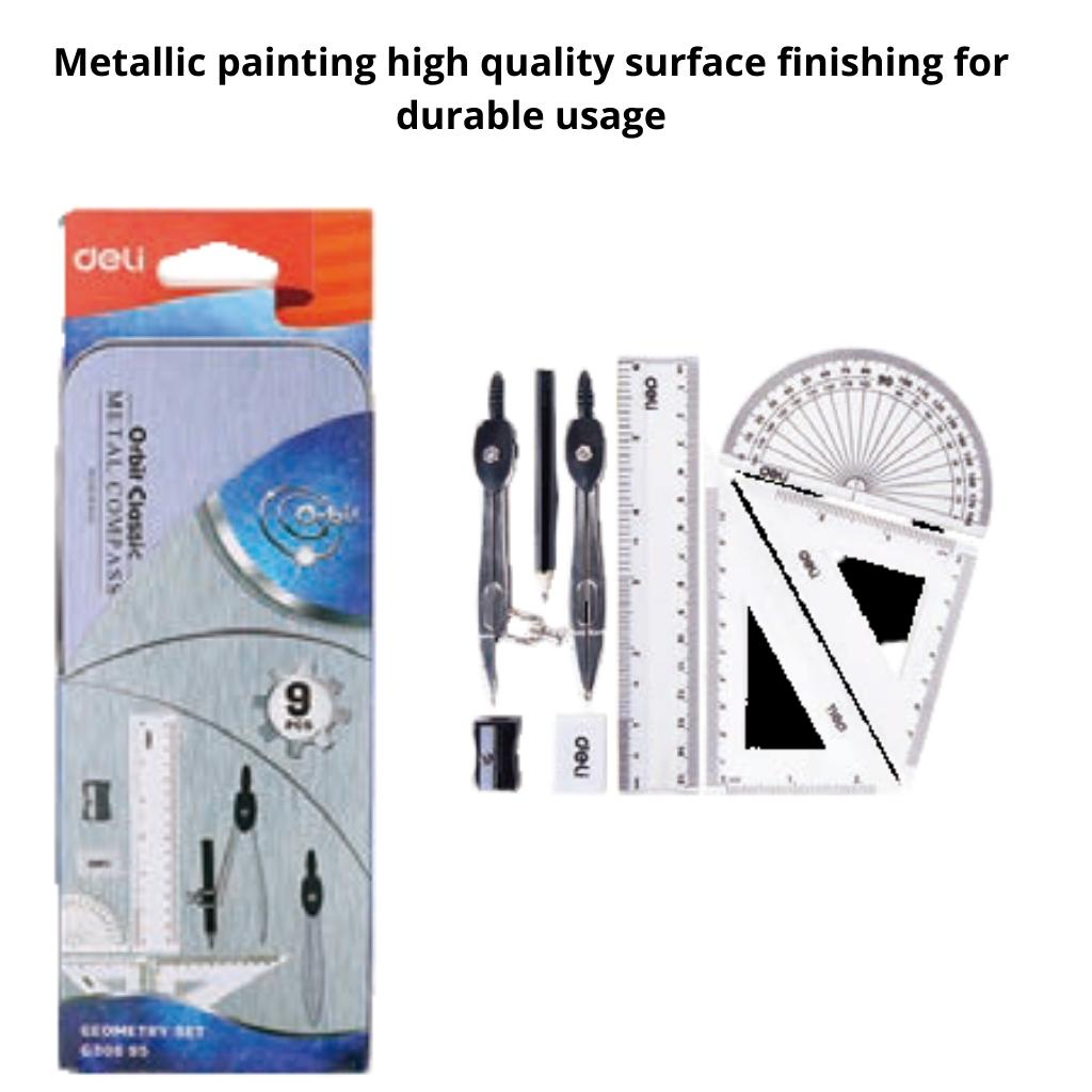 DELI G306 ORBIT METAL MATHS SET 9PCS