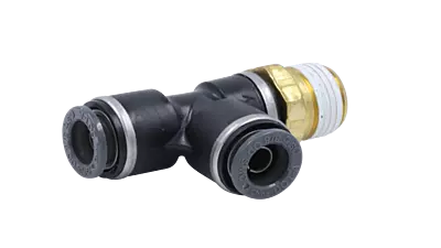 Fitting-Run Tee (Push-Lock Swivel Male Run Tee)