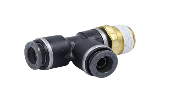 Fitting-Run Tee (Push-Lock Swivel Male Run Tee)