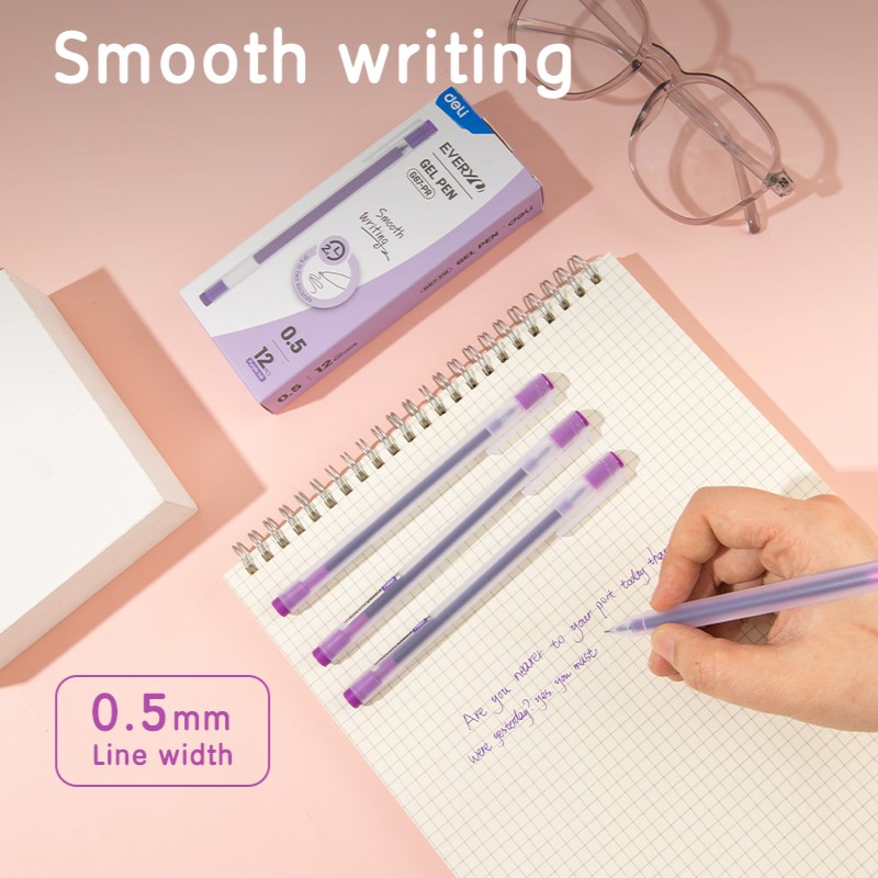 DELI G67-PR GEL PEN 0.5mm PURPLE