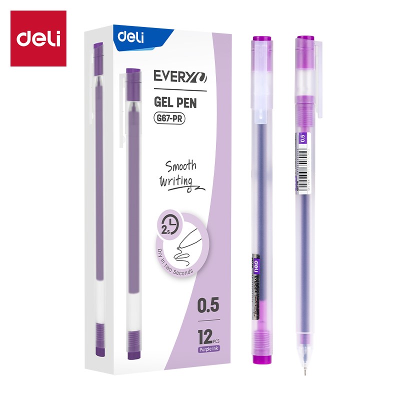 DELI G67-PR GEL PEN 0.5mm PURPLE