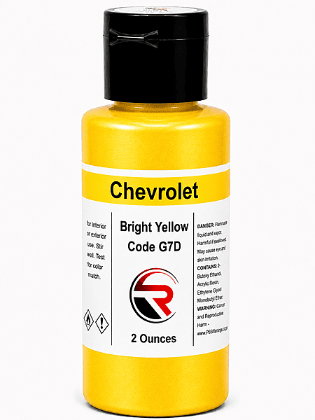 Chevrolet Bright Yellow Solid Code G7D (CM1-G7D-02)
