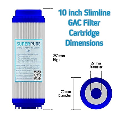 SUPERPURE 10 inch Granular Activated Carbon Filter (3 Pack) SUPERPURE 10 inch Granular Activated Carbon Filter (3 Pack)