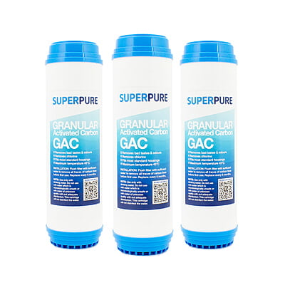 SUPERPURE 10 inch Granular Activated Carbon Filter (3 Pack) SUPERPURE 10 inch Granular Activated Carbon Filter (3 Pack)