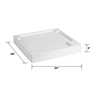 GE® GAF140SSNWW 4" ADA riser and drip pan 24" wide frontload washers and dryers