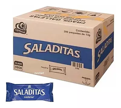 GAMESA SALADITAS 200 PZAS DE 13 G