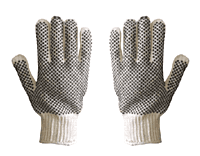 GUANTE ALGODON C/PUNTOS DE PVC BLANCO