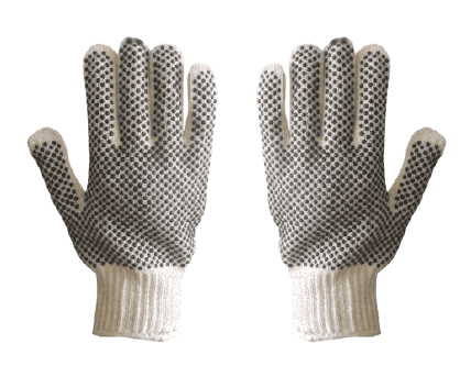 GUANTE ALGODON C/PUNTOS DE PVC BLANCO