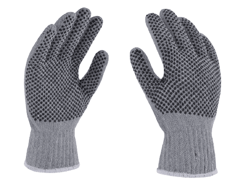 GUANTE ALGODON C/PUNTOS DE PVC GRIS