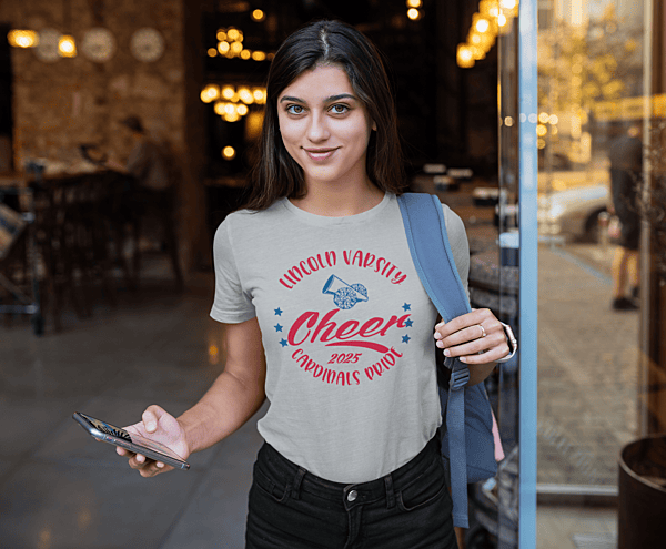 School Personalized Varsity Cheer Pride T-Shirt