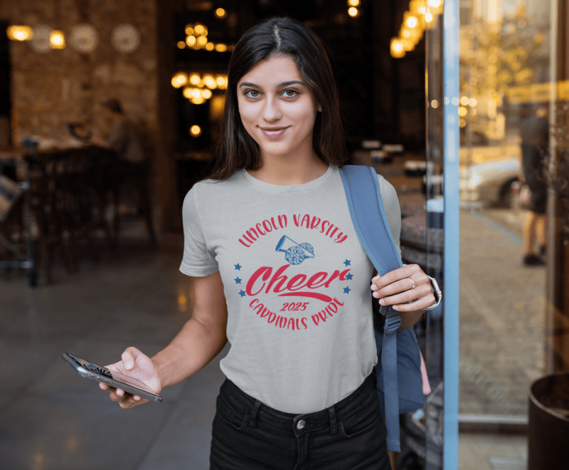 School Personalized Varsity Cheer Pride T-Shirt