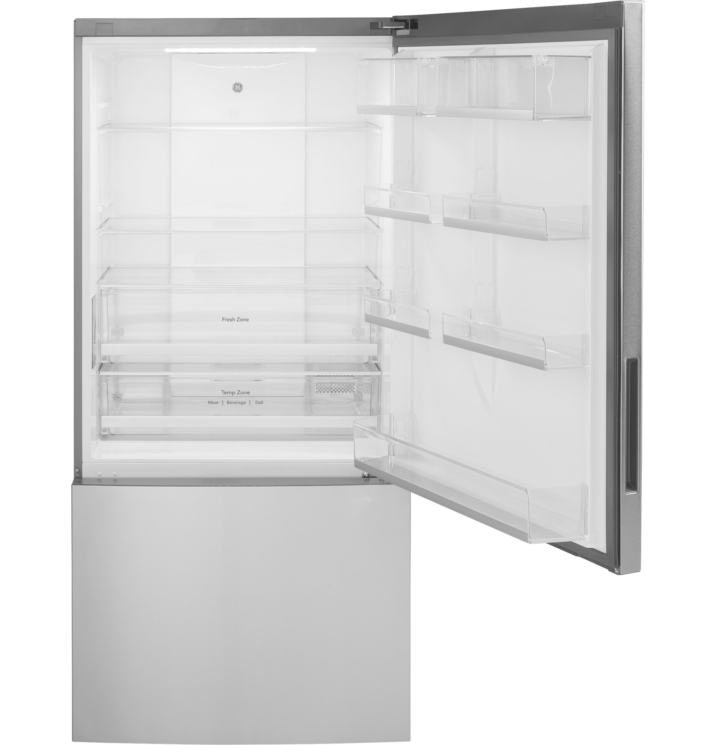 GE® GBE17HYRFS ENERGY STAR® 17.7 Cu. Ft. Counter-Depth Bottom-Freezer Refrigerator GE® GBE17HYRFS ENERGY STAR® 17.7 Cu. Ft. Counter-Depth Bottom-Freezer Refrigerator