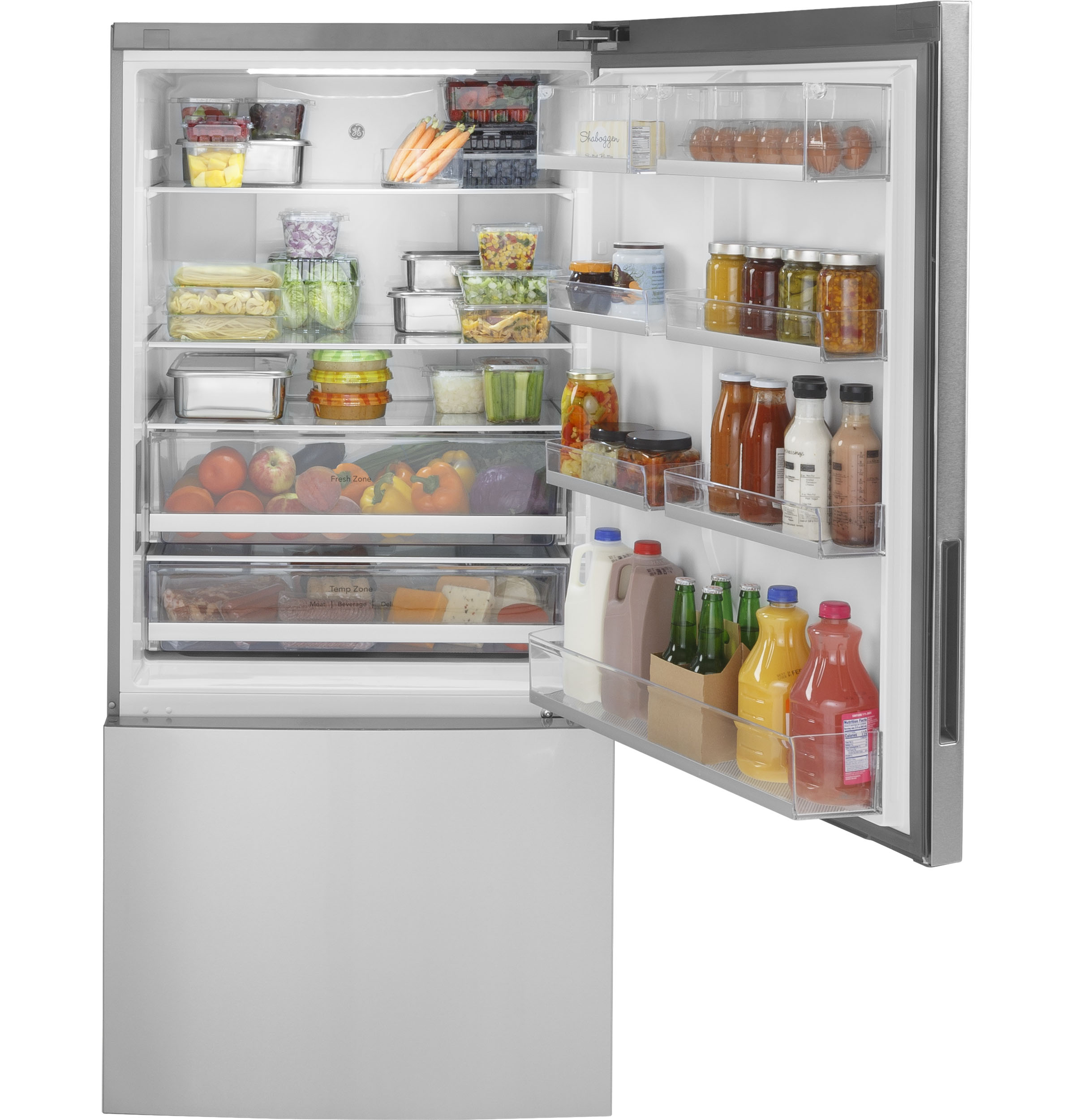GE® GBE17HYRFS ENERGY STAR® 17.7 Cu. Ft. Counter-Depth Bottom-Freezer Refrigerator GE® GBE17HYRFS ENERGY STAR® 17.7 Cu. Ft. Counter-Depth Bottom-Freezer Refrigerator